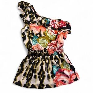 Rare Bebe Multicolor Floral Top Sz S